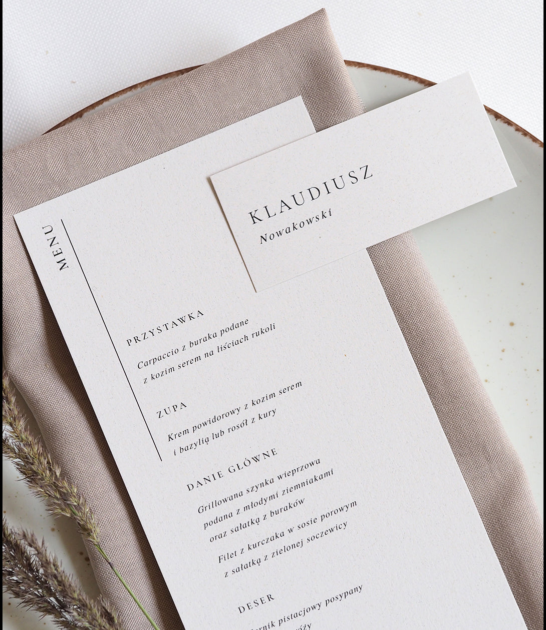Menu Beige